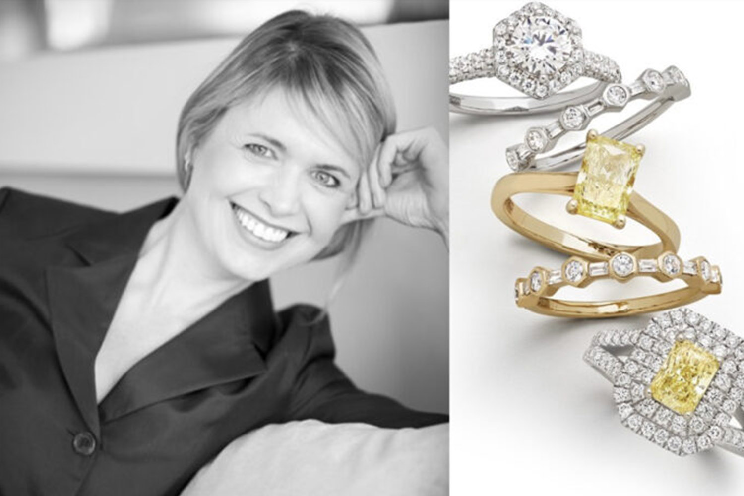 Jenny Packham and Helzberg Diamonds design honeybee-inspired bridal jewelry.