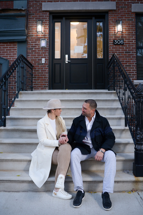 1-engaged-couple-sitting-on-stairs-hoboken-2