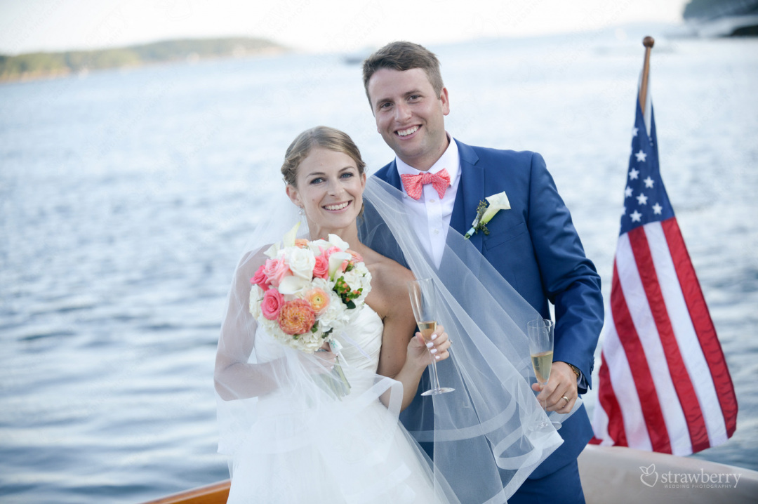 happy-newlyweds-on-boat-jones-cove